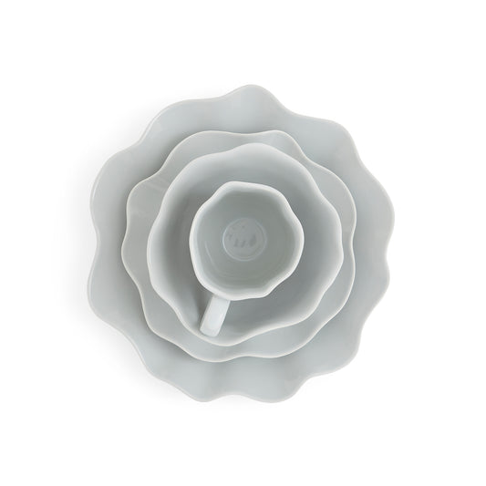 Grey Floret 4 Piece Place Setting