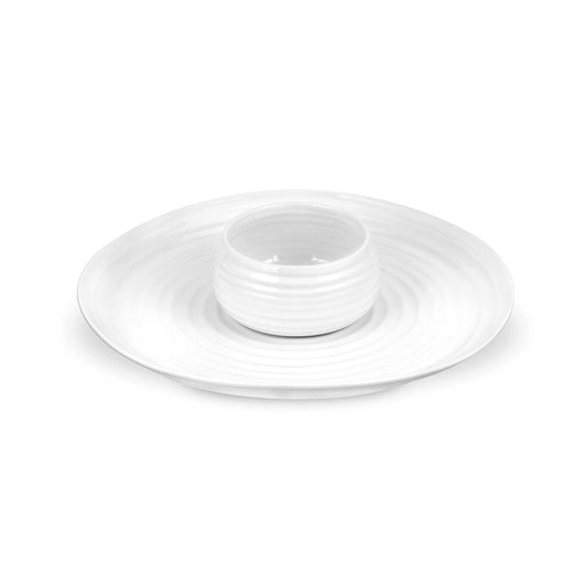 White Porcelain 2 Piece Chip & Dip