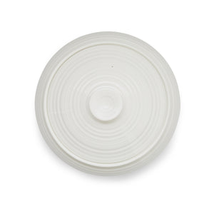 White Porcelain Covered Low Casserole