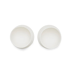 White Porcelain Egg Cups - Set of 2