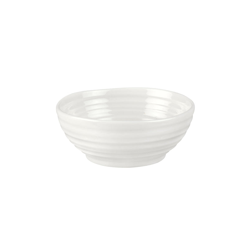 White Porcelain Low Bowl - Set of 4