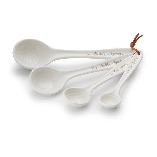 White Porcelain Measuring Spoons - Set of 4