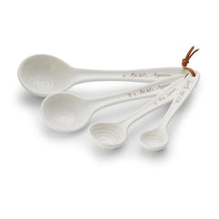 White Porcelain Measuring Spoons - Set of 4