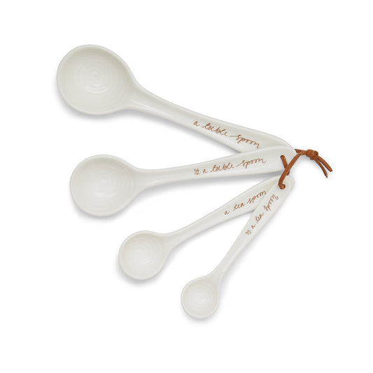 White Porcelain Measuring Spoons - Set of 4