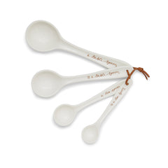 White Porcelain Measuring Spoons - Set of 4