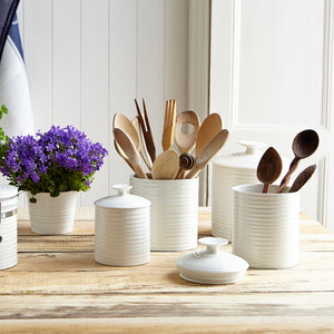 White Porcelain Medium Canister