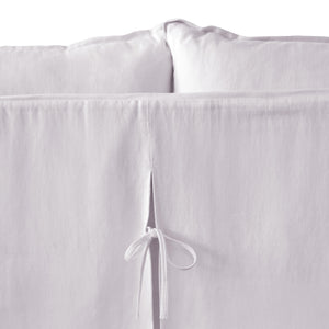 Coco 2.5 seater sofa with Self Piped Knife Edge cushion in Cotton Linen Sea Salt - Hand Made in USA