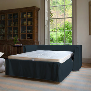 Coco 2.5 Seater sleeper sofa in Midnight Linen - Hand Made in USA