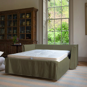 Coco 2.5 Seater sleeper sofa in Sage Linen - Hand Made in USA