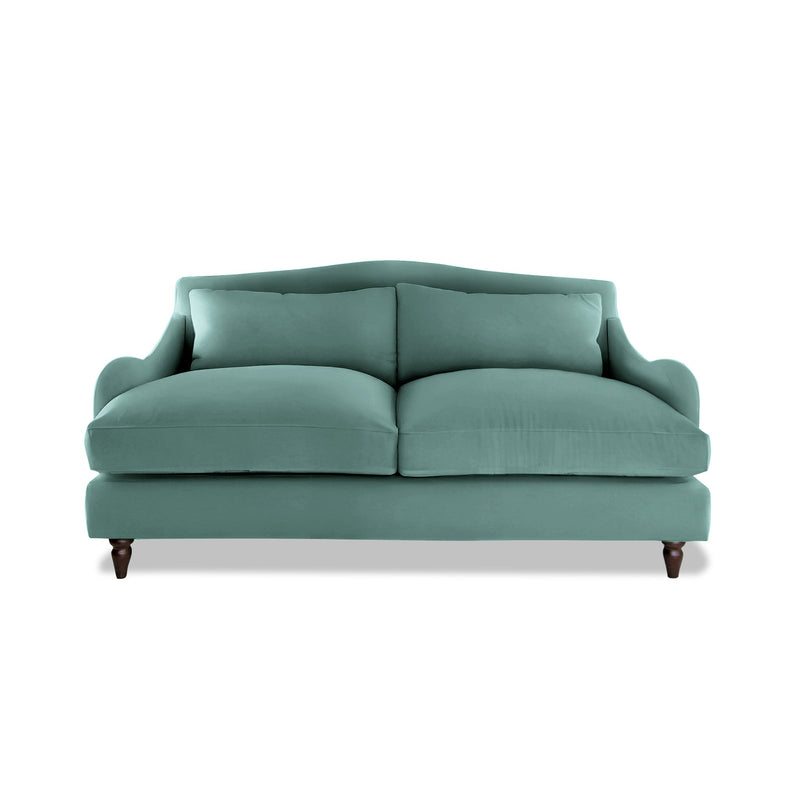 Felix 2.5 Seater Sofa in Cerulean Linen - Hand Made in USA