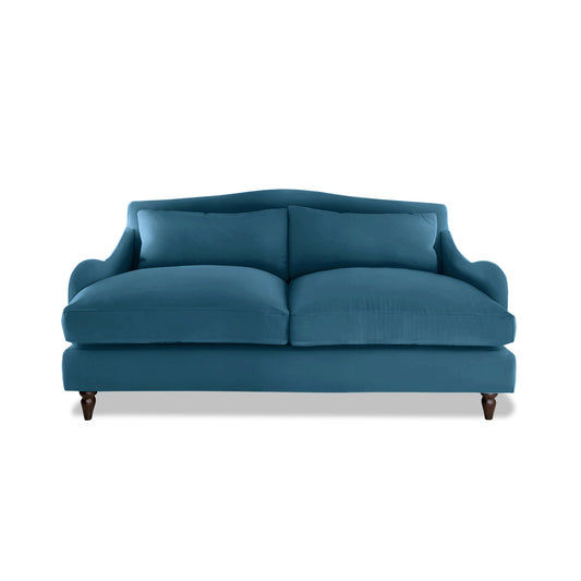Felix 2.5 Seater Sofa in Indigo Linen - Hand Made in USA