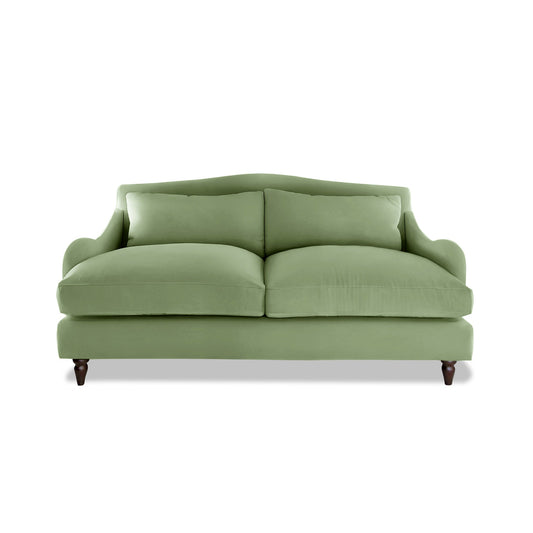 Felix 2.5 Seater Sofa in Moss Linen - Hand Made in USA