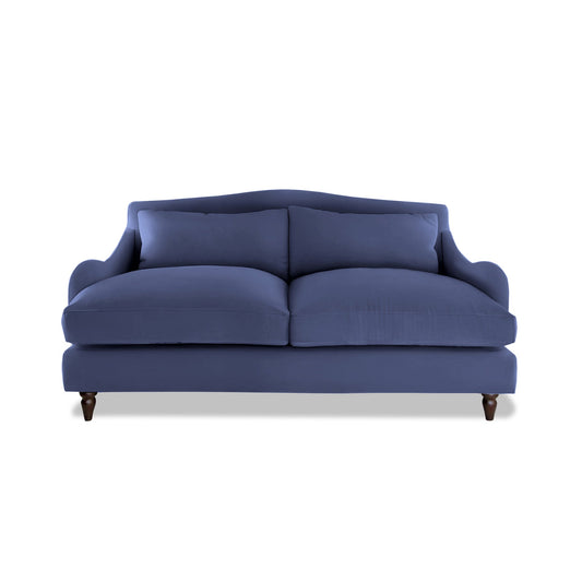 Felix 2.5 seater sofa in Cotton Linen Inkspot - Hand Made in USA