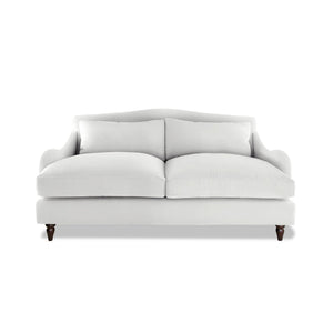 Felix 2.5 seater sofa in Cotton Linen Snow Drop - Hand Made in USA