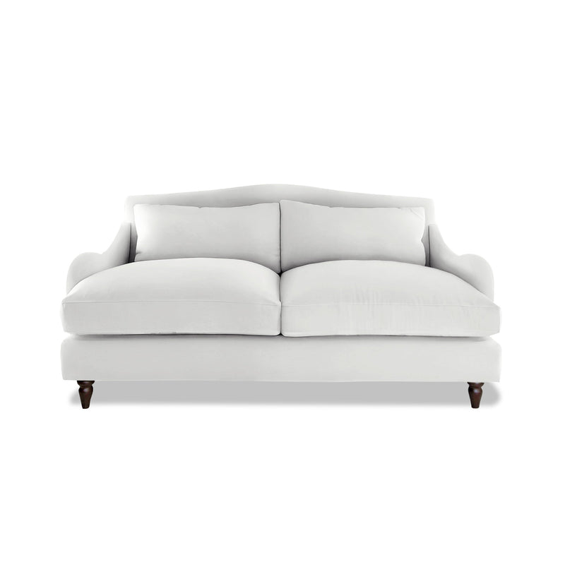 Felix 2.5 seater sofa in Cotton Linen Snow Drop - Hand Made in USA