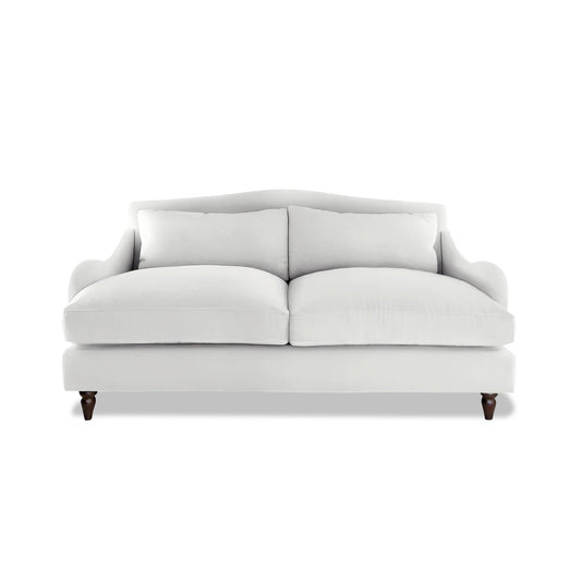 Felix 2.5 seater sofa in Cotton Linen Snow Drop - Hand Made in USA