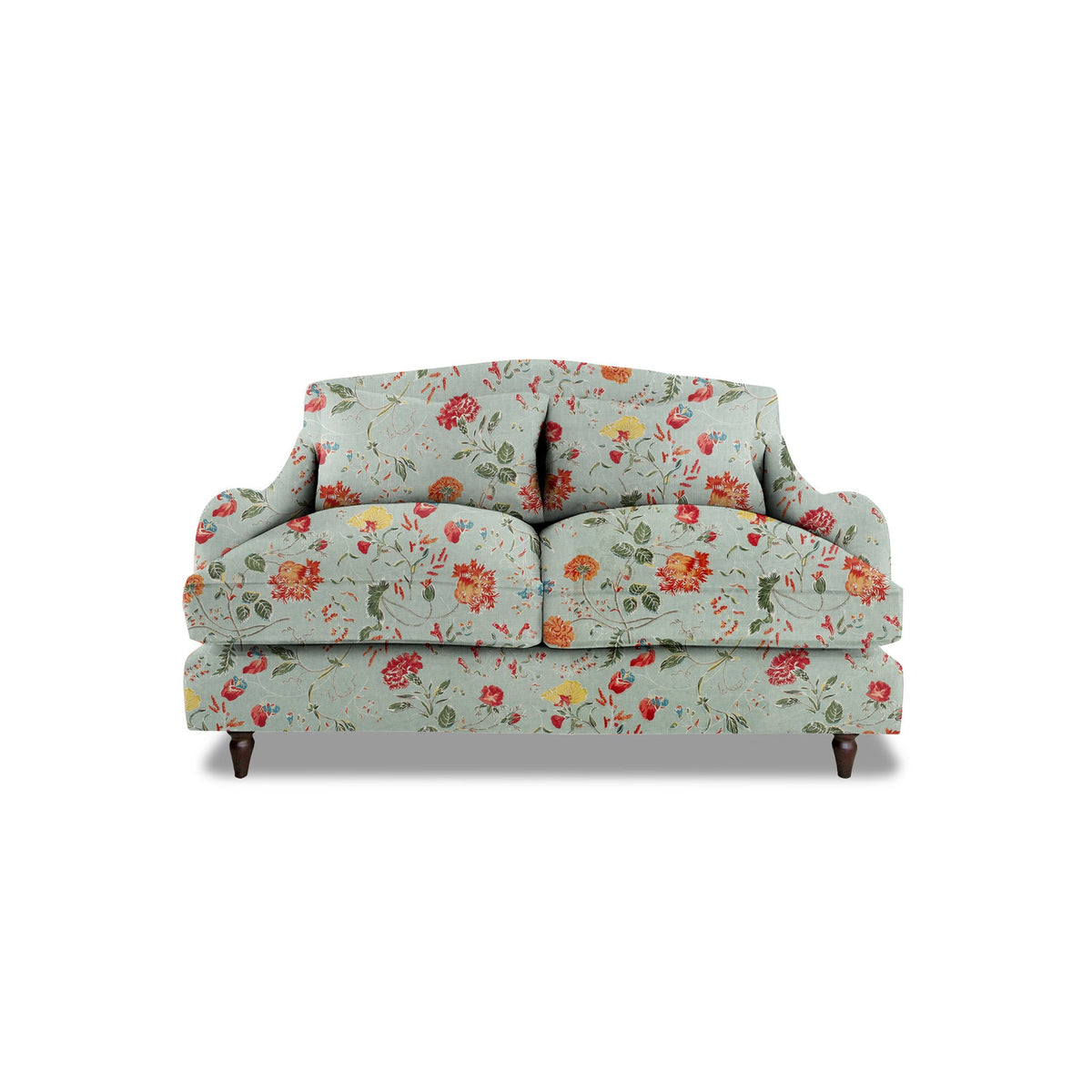 Felix 2 seater sofa in Natural Linen Wildwood Duck Egg - Hand Made in USA