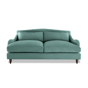 Felix 3 Seater Sofa in Cerulean Linen - Hand Made in USA