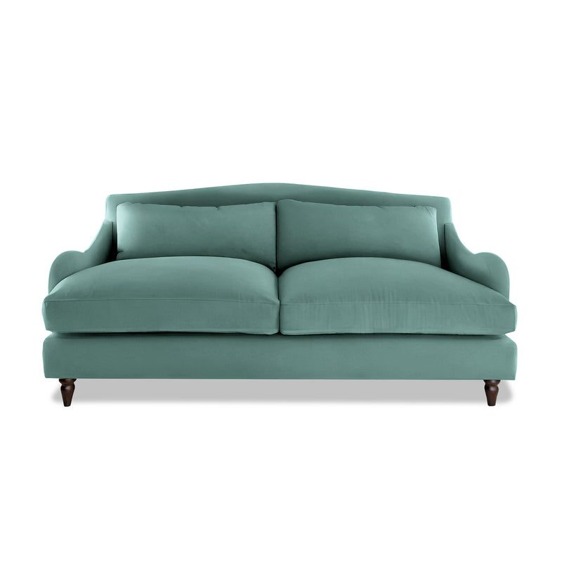 Felix 3 Seater Sofa in Cerulean Linen - Hand Made in USA