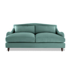 Felix 3 Seater Sofa in Cerulean Linen - Hand Made in USA