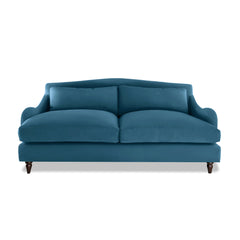 Felix 3 Seater Sofa in Indigo Linen - Hand Made in USA