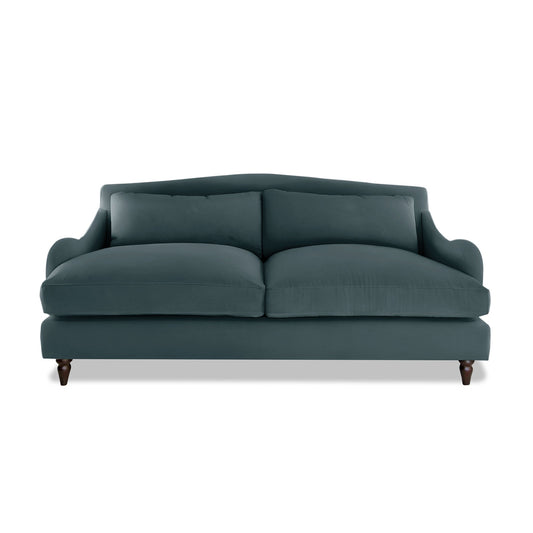 Felix 3 Seater Sofa in Midnight Linen - Hand Made in USA