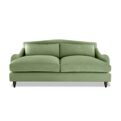 Felix 3 Seater Sofa in Moss Linen - Hand Made in USA