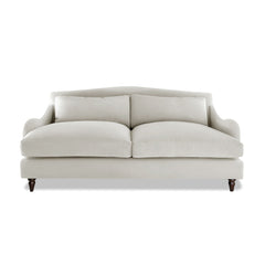 Felix 3 Seater Sofa in Pearl Grey Linen - Hand Made in USA