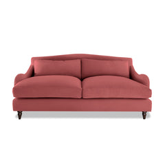 Felix 3 Seater Sofa in Rouge Linen - Hand Made in USA