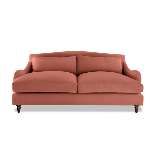 Felix 3 Seater Sofa in Sweet Briar Linen - Hand Made in USA