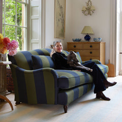 Felix 3 seater sofa in Woodland Stripe - Hand Made in USA