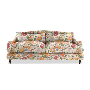 Felix 4 seater sofa in Magnolia Cream Blue - Hand Made in USA