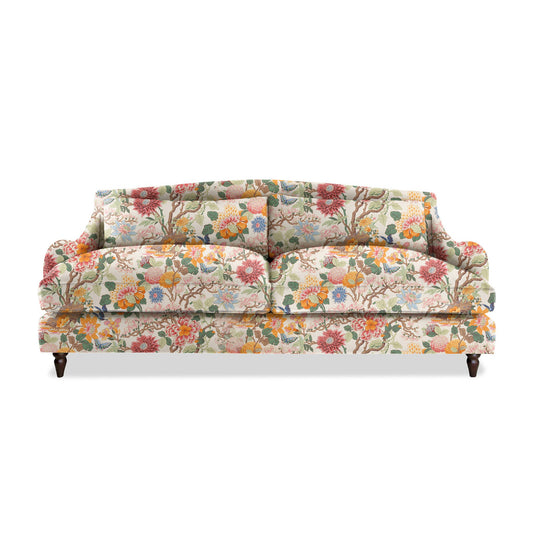 Felix 4 seater sofa in Magnolia Cream Blue - Hand Made in USA