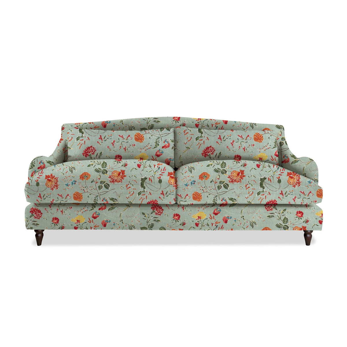 Felix 4 seater sofa in Natural Linen Wildwood Duck Egg - Hand Made in USA
