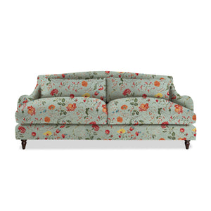 Felix 4 seater sofa in Natural Linen Wildwood Duck Egg - Hand Made in USA