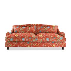 Felix 4 seater sofa in Natural Linen Wildwood Pumpkin - Hand Made in USA