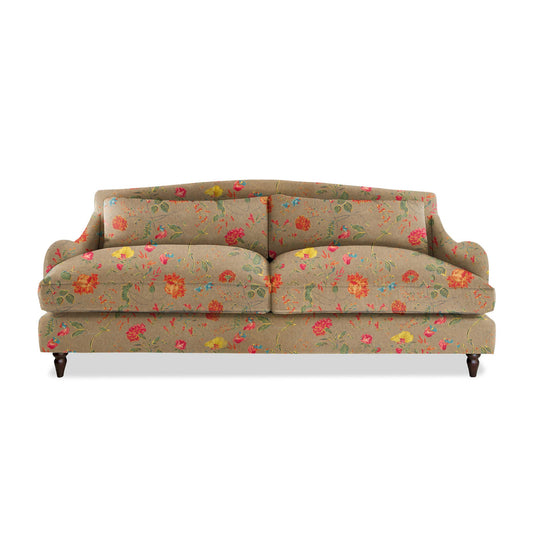 Felix 4 seater sofa in Natural Linen Wildwood Twig - Hand Made in USA