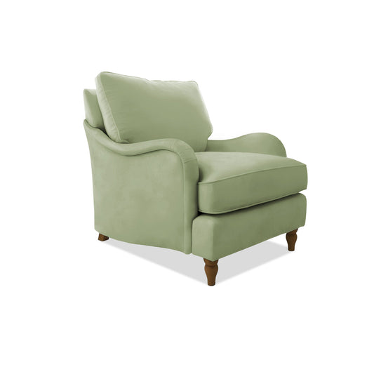 Felix Armchair with Loose Back Cushion in Hemp Linen - Hand Made in USA