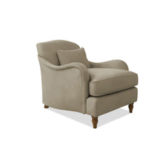 Felix Armchair with Fixed Back in Sisal Linen - Hand Made in USA