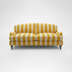 Isobel 2.5 seater sofa in Dandelion Stripes - Handmade in the USA