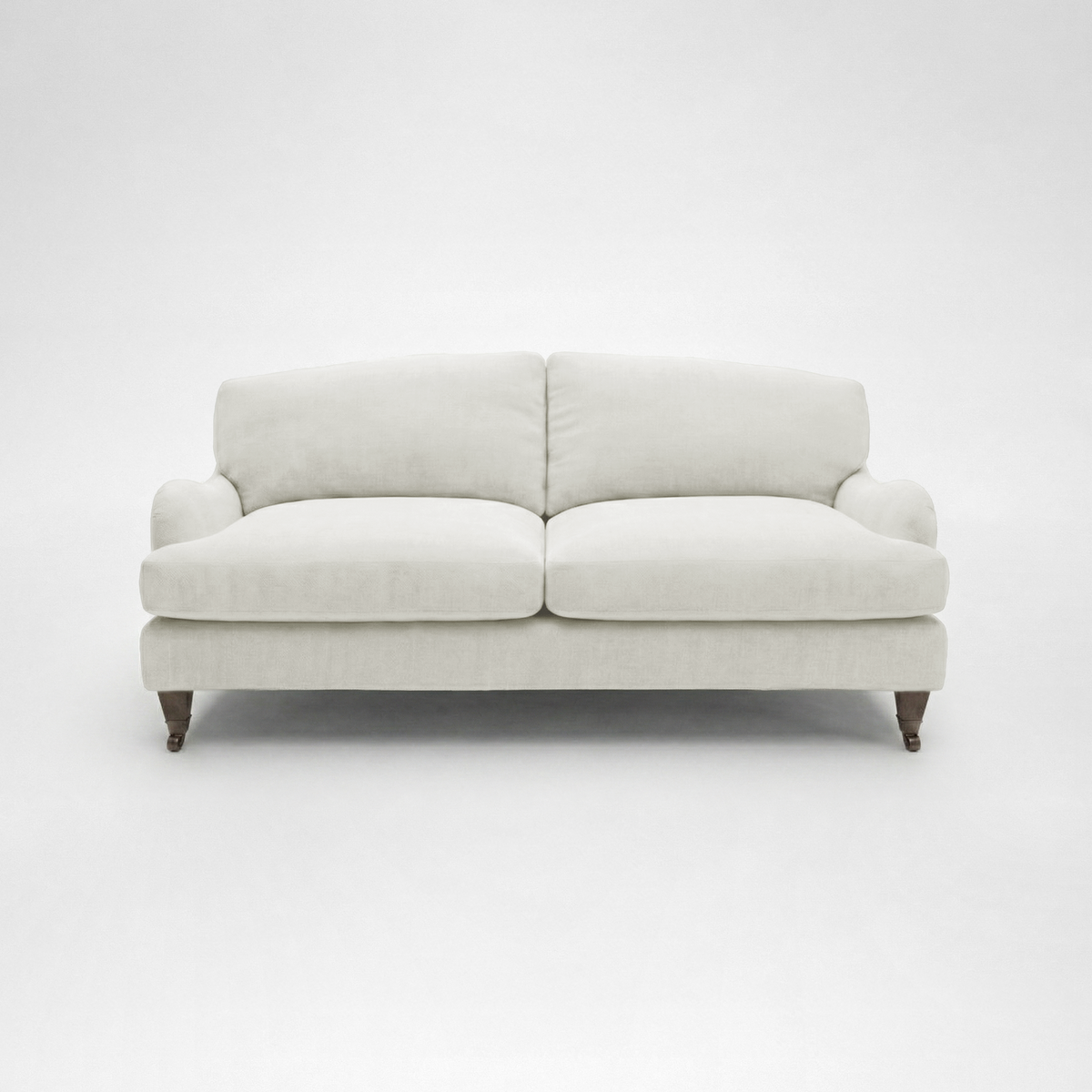 Isobel 2.5 seater sofa in Cotton Linen Cool Coconut - Handmade in the USA