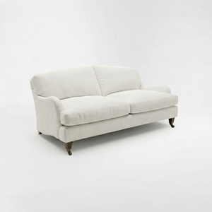 Isobel 2.5 seater sofa in Cotton Linen Cool Coconut - Handmade in the USA