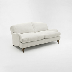 Isobel 2.5 seater sofa in Cotton Linen Cool Coconut - Handmade in the USA
