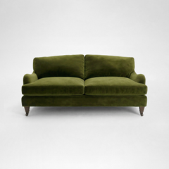 Isobel 2.5 seater sofa with Pelham Moss Velvet - Handmade in the USA