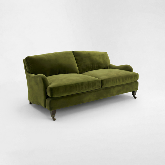 Isobel 2.5 seater sofa with Pelham Moss Velvet - Handmade in the USA