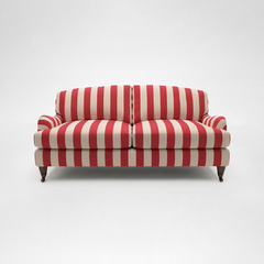 Isobel 2.5 seater sofa in Petunia Stripes - Handmade in the USA