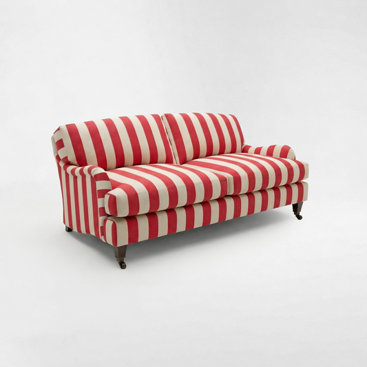 Isobel 2.5 seater sofa in Petunia Stripes - Handmade in the USA