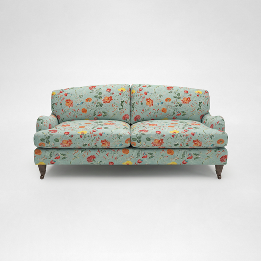 Isobel 2.5 seater sofa with Big Back Cushion in Wildwood Duck Egg - Hand Made in the USA