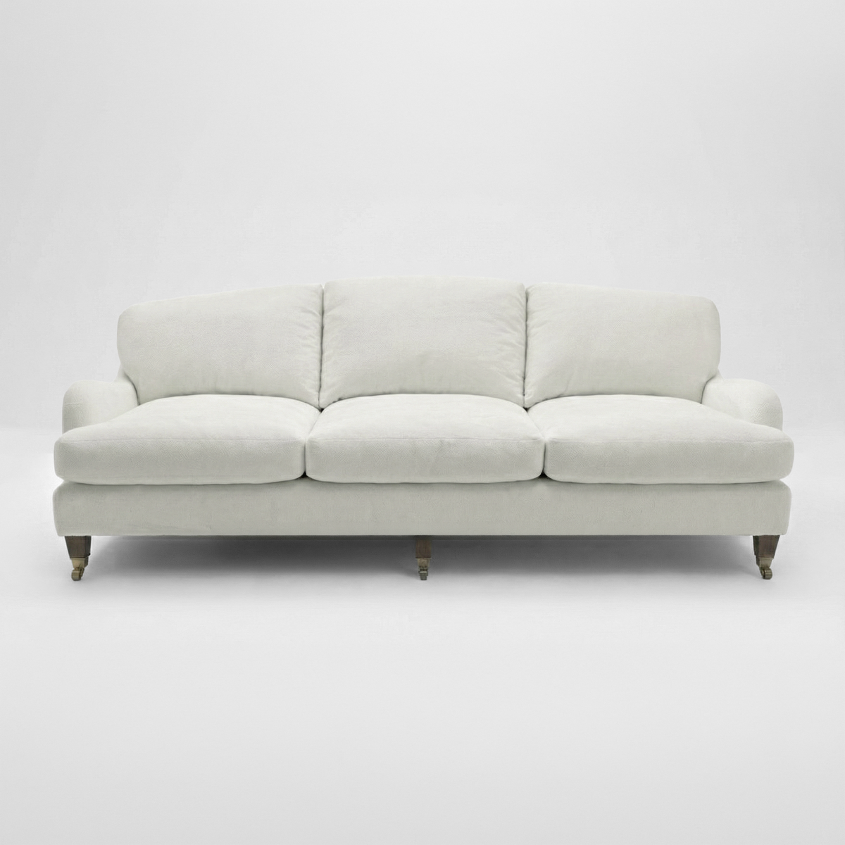 Isobel 4 seater sofa in Cotton Linen Cool Coconut - Handmade in the USA