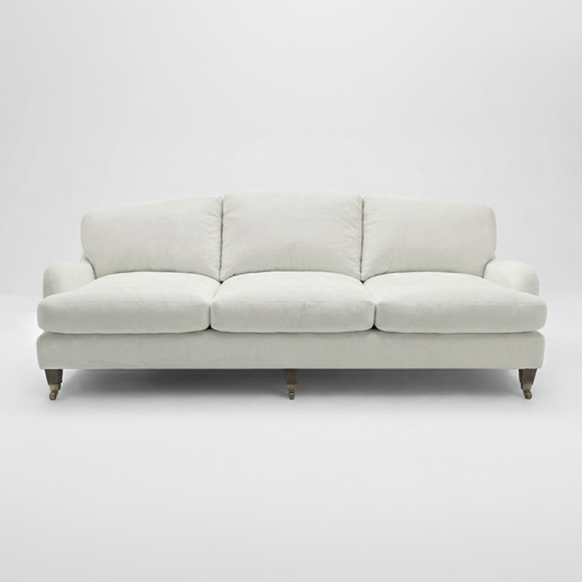 Isobel 4 seater sofa in Designers Guild Putty - Handmade in the USA